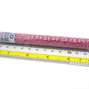 11/0 (2 mm) Miyuki Round Japanese Seed Beads - 24 g - 5 inch XL Vial - DURACOAT Galv Hot Pink (11-94210-TB)