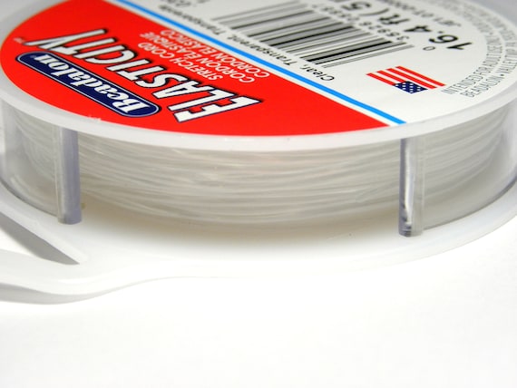 0.5 mm (.020 inch) Spool Beadalon Elasticity Elastic Cord - 5 m (16.4 ft) - CLEAR