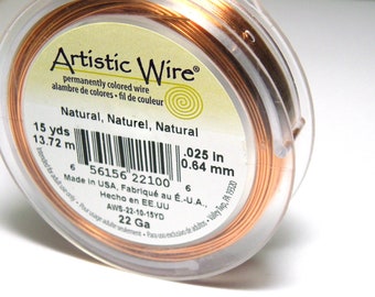 0.6 mm (22 GA) Beadalon Artistic Wire for Jewellery and Crafts - Natural Copper