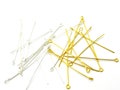 38 mm (1.5 inch) x 0.6 mm (22 GA) Thin Medium HQ Brass Eye pins - Gold Plated or Silver Plated Eyepins (100 Pc.) product logo