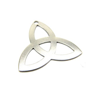 26 mm roestvrijstalen Trinity Knot/Triquetra, Ierse hanger, roestvrijstalen kleur (1 of 5 stuks)