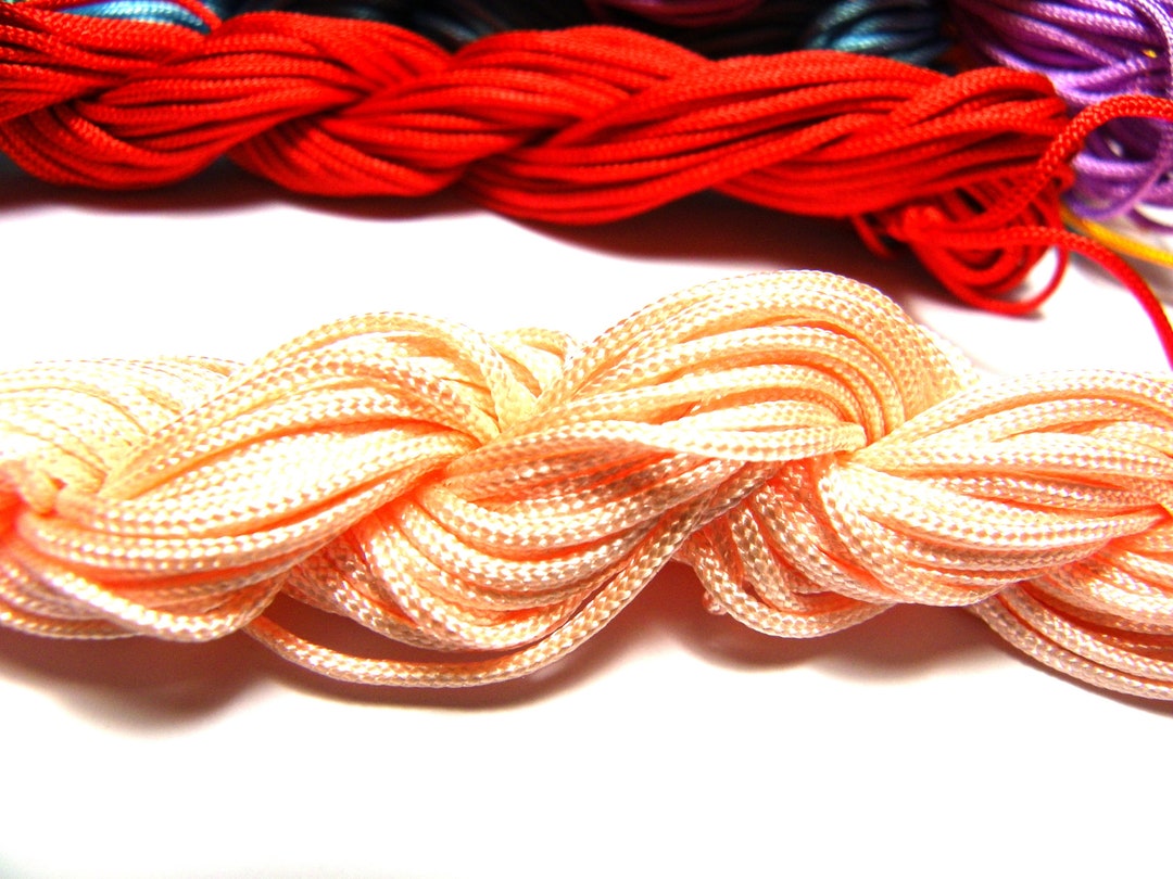 0.8 Mm Nylon Macramé Cord, Braided Nylon Jewelry Cord, Shamballa