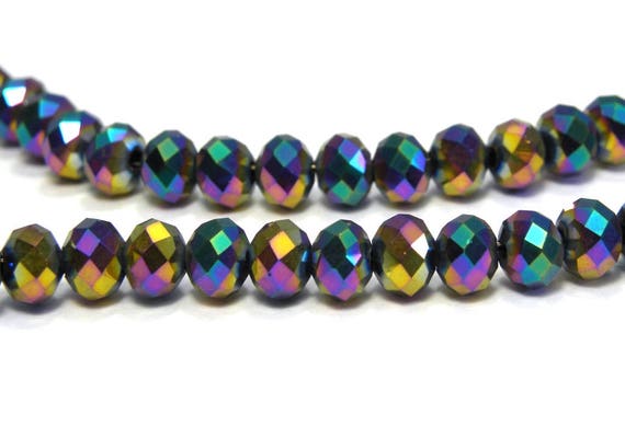 flat round glass beads