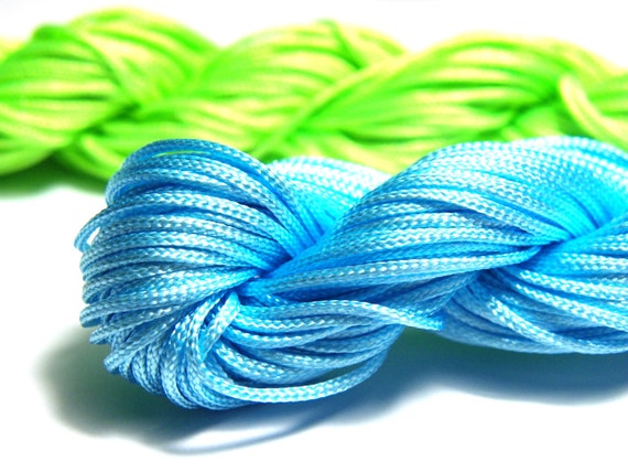 0.8 Mm Nylon Macramé Cord, Braided Nylon Jewelry Cord, Shamballa Bracelet  Cord Light Blue 28m 30 Yd 