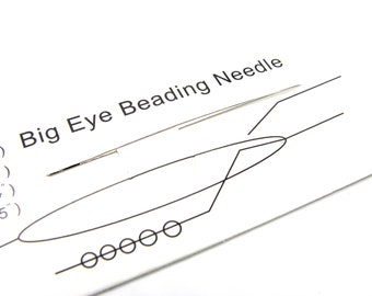 5.7 cm (2.2 inch) Stainless Steel Big Eye Beading Needle – Easy Threading