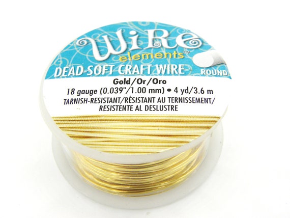 gold plate wire, jewelry wire, bead smith, 18 gauge, gold, wire, craft wire,  non tarnish, 7