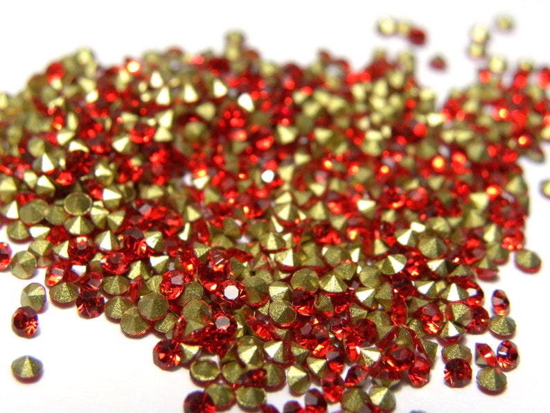 100 Pc. Grade A Back-foiled Glass Rhinestone Chatons - Foil-backed ...