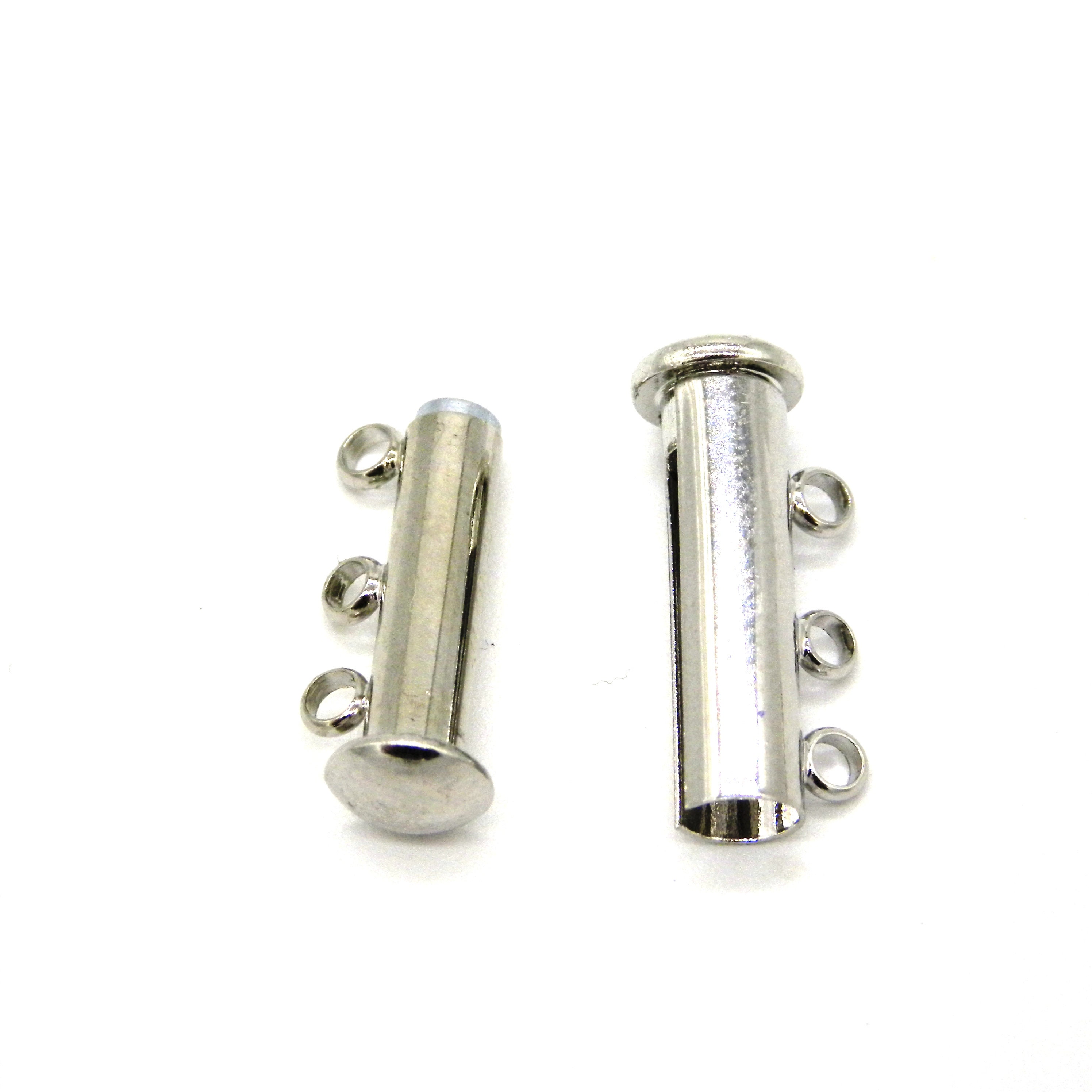 Wholesale 3-Strand 6-Hole Brass Magnetic Slide Lock Clasps 