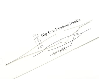 12.5 cm Stainless Steel Big Eye Split Beading Needle