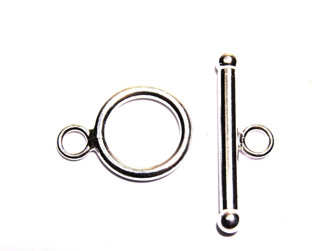 12 Mm Large Round Solid Sterling Silver 925 Toggle Clasp 22 - Etsy