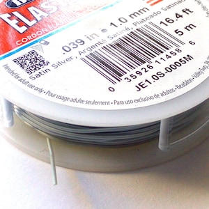 Filo elastico Beadalon Elasticity (5 m) - Spessore 1 mm - ARGENTO SATINATO