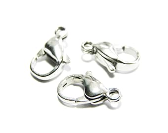 12 mm Medium Stainless Steel Trigger Lobster Clasps