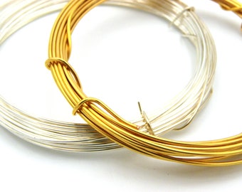 1.0 mm - 18 GA - High Quality Round Craft/Jewellery Wire (6 m/20 ft) - Silver or Gold Plated