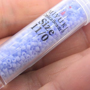 11/0 Miyuki Delica Japanese Seed Beads - 5.2 g Vial - Blue Agate Opaque DB 1137 画像 2