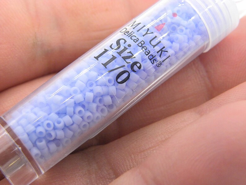 11/0 Miyuki Delica Japanese Seed Beads - 5.2 g Vial - Blue Agate Opaque DB 1137 画像 2