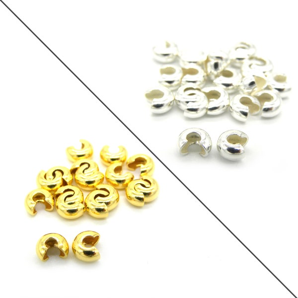 Large Crimp Beads 8 Mm Etsy