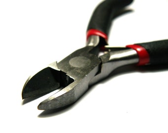 Small Cutting Pliers 12 cm (4.7 inch) - Side Cutter - Black Grip - Jewellery Tools