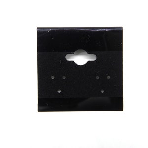 38 x 38 mm (1,5 x 1,5 inch) zwarte plastic oorbellen, visitekaartjes voor oorbellen - 20 st.