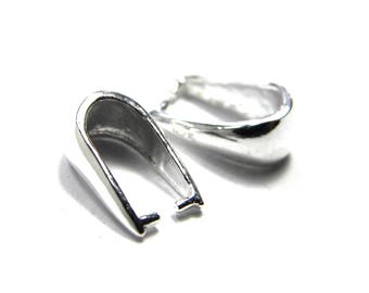 9,4 mm de taille moyenne en argent sterling 925 pendentif pinces pour pendentifs (2 ou 10 Pc.)