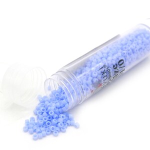 11/0 Miyuki Delica Japanese Seed Beads - 5.2 g Vial - Blue Agate Opaque DB 1137 画像 4