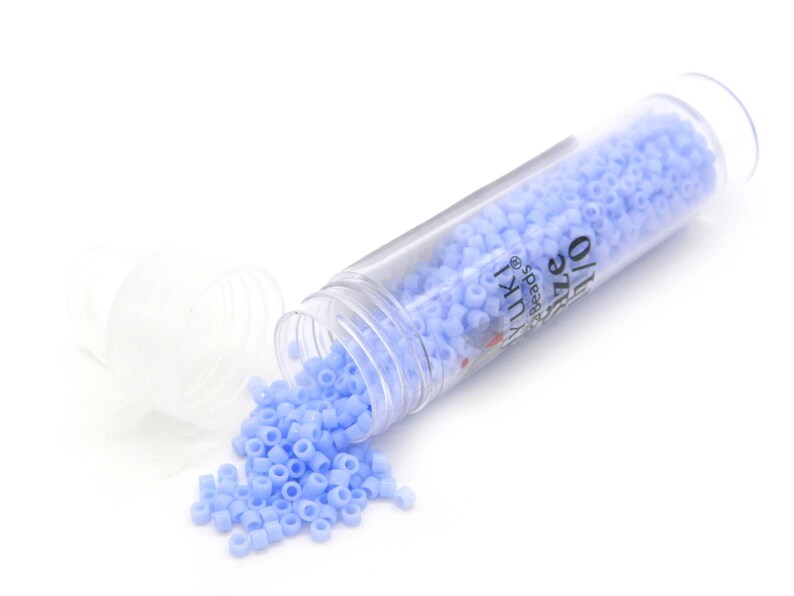11/0 Miyuki Delica Japanese Seed Beads - 5.2 g Vial - Blue Agate Opaque DB 1137 画像 4