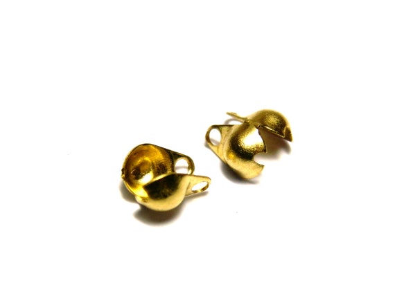 6 X 5 Mm 4 Mm Internal Diameter Brass Calotte Crimps Calottes