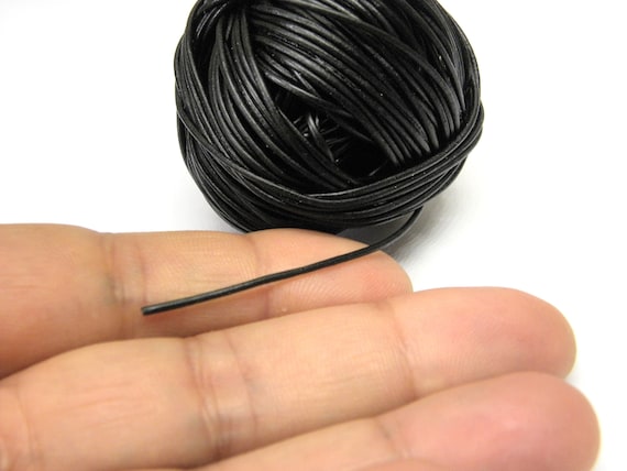 1 Mm 0.04 Inch Thin Leather Cord, Leather Jewelry Cord Black 1 M 39 Inch -   Canada