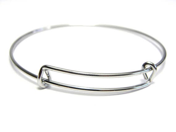 64 Mm Inch) Stainless Steel Bracelet Bangle Wire Adjustable