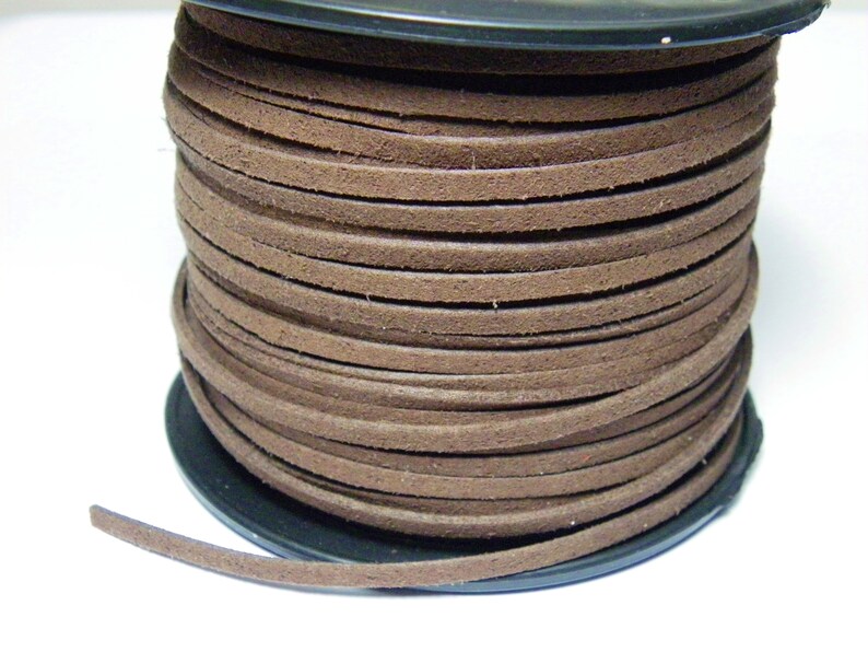 BROWN 10 yard faux Leather Flat Suede Cord 3 mm Tape/ trim/Craft US SHIPPER BROWN 10 yard faux Leather Flat Suede Cord 3 mm Tape/ trim/Craft US SHIPPER