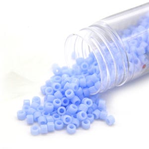 11/0 Miyuki Delica Japanese Seed Beads - 5.2 g Vial - Blue Agate Opaque DB 1137 画像 1