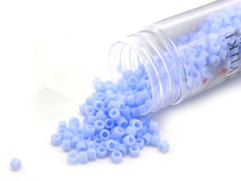 11/0 Miyuki Delica Japanese Seed Beads - 5.2 g Vial - Blue Agate Opaque DB 1137 画像 1
