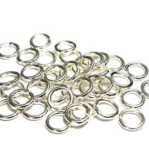 4 mm x 0.5 mm (24 GA) Thin High Quality Sterling Silver Open Jump Rings - 20 or 100 Pc.
