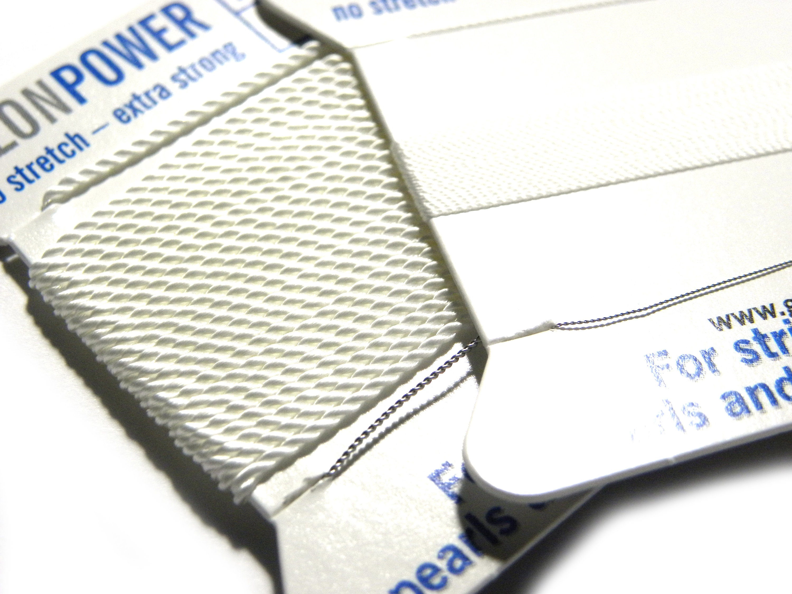 2m Griffin NylonPower Bead Cord Perlseide mit Nadel WEISS Etsy