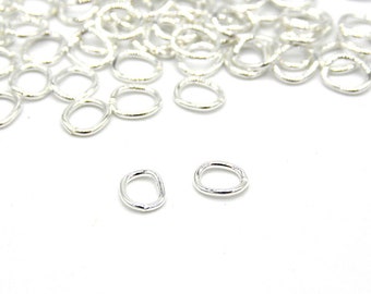 4.3 x 3.6 mm (22 GA) High Quality Sterling Silver 925 Small Oval Open Jump Rings - 20 Pc.