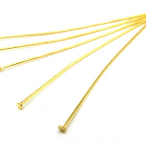 45 mm (1,8 tum) x 0,7 mm (21 GA) högkvalitativa huvudstift i rostfritt stål - guld eller silver (50 st.)