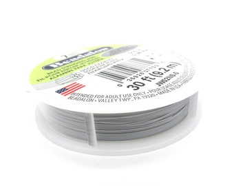 0.38 mm (.015 inch) Beadalon 7-Strand Flexible Beading Wire - 9.2 m - Satin Silver