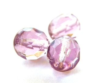 25 Stück Böhmische Facettierte Glasperlen, Rund 8 Mm, Aquamarin AB – Für Schmuck & Basteln