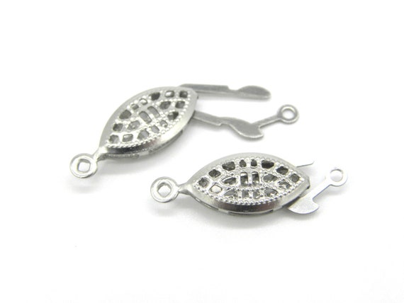 21x7 Mm Oval Stainless Steel Box Clasp, Horse Eye Clasp, Fish Hook