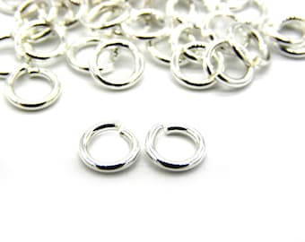 6 mm x 1 mm - 18 GA - Thick, Strong  Sterling Silver Jump Rings - 20 pc.