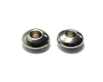 10 Pieces / Spacer / Stainless Steel / Rubber Inside / Stopper - Etsy