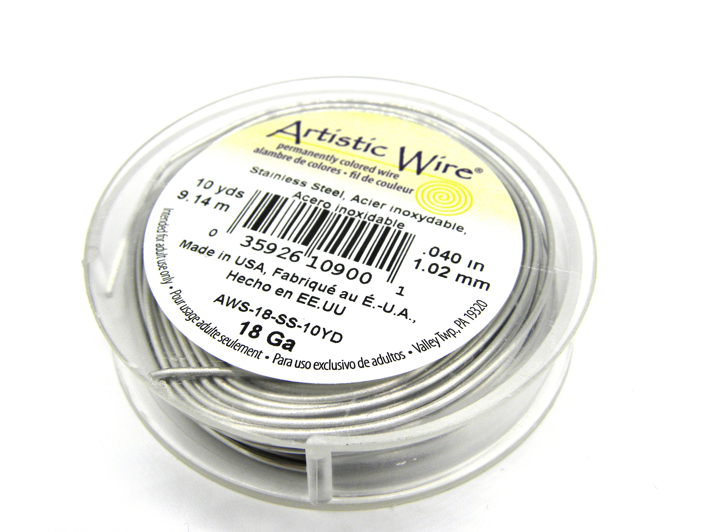 Artistic Wire Basteldraht – 32 Gauge, Anlaufgeschützt, Silberfarben, 27,3 M, Für Schmuck & Handwerk