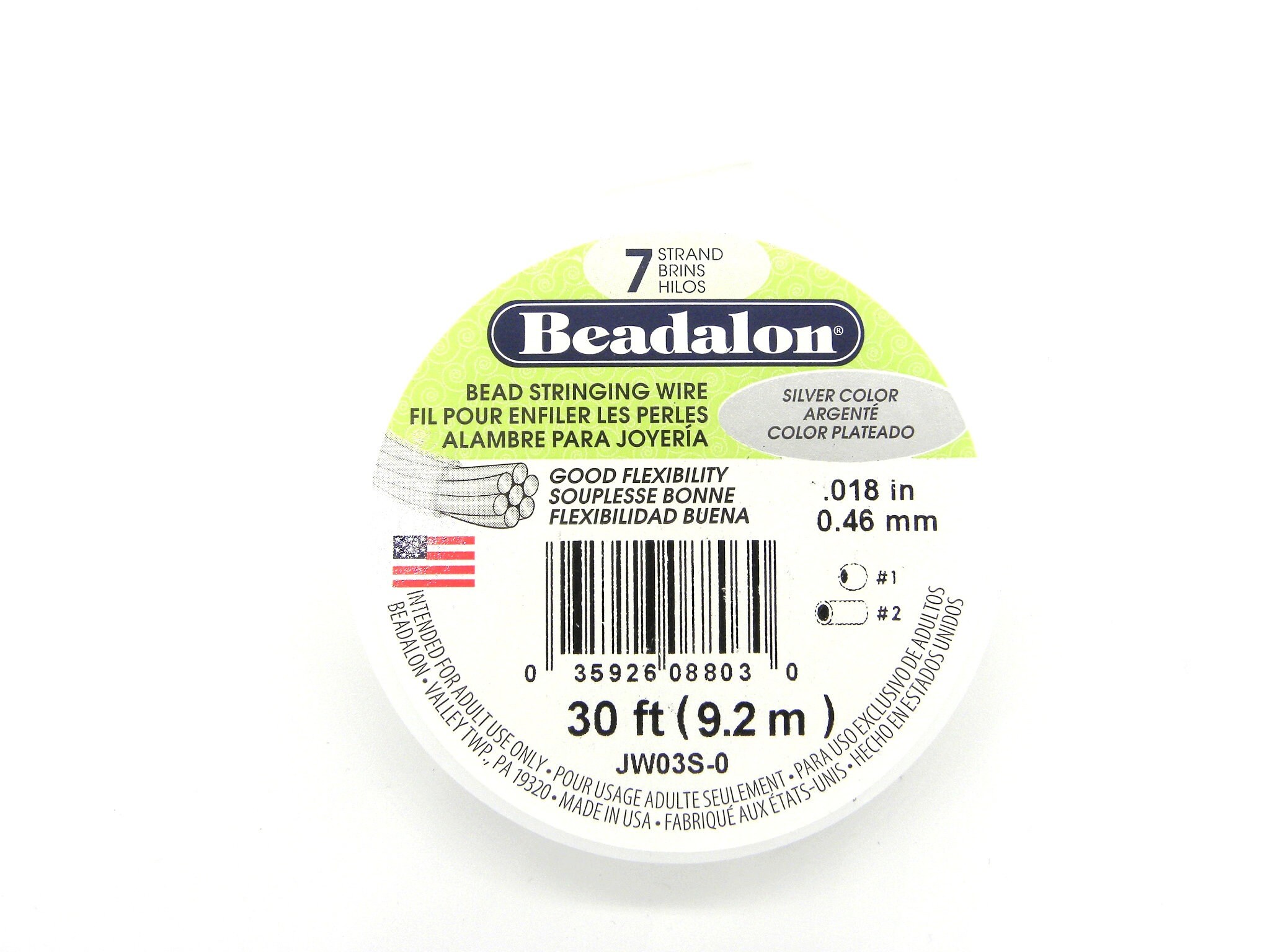 Beadnova Fil Flexible à 7 Brins En Acier Inoxydable Avec