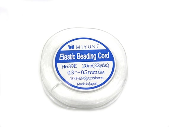 0.5 mm (26 GA) Miyuki Jewellery Elastic Beading Cord - Clear - 20 m