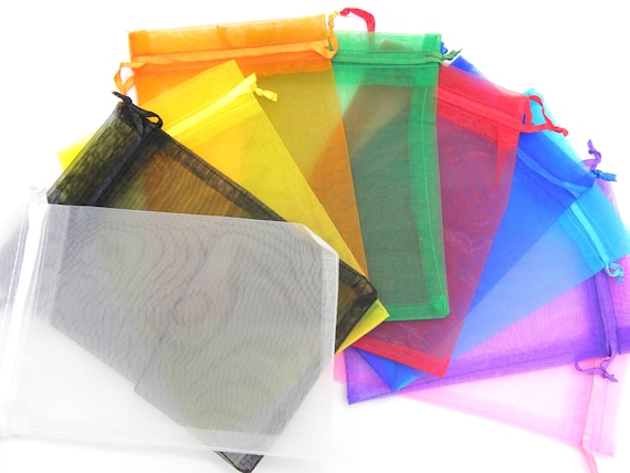 10 X 15 Cm 4 X 6 Inch Medium Plain Organza Bag Fabric Gift Bags Gift Pouches Colour Choice 5 Bags Etsy Canada