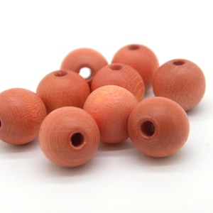 10 mm (0.4 Inch) Large Round Wooden Beads - Jewellery-Quality- Light Brown - 20 Beads