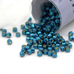 11/0 (1.6 x 1.3 mm) Miyuki Delica Japanese Seed Beads - 7.2 g Vial  - DURACOAT Galvanized Poseidon Blue - DB 2515