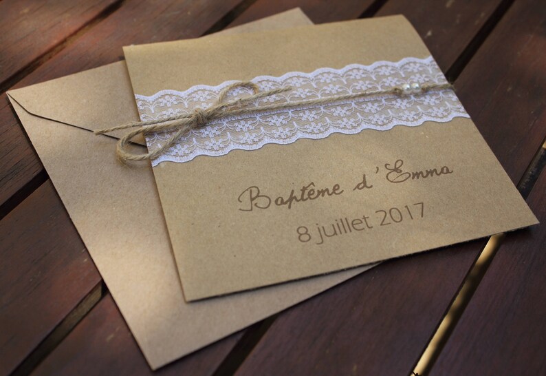 Kit complet baptême enfant gamme champêtre chic | Etsy