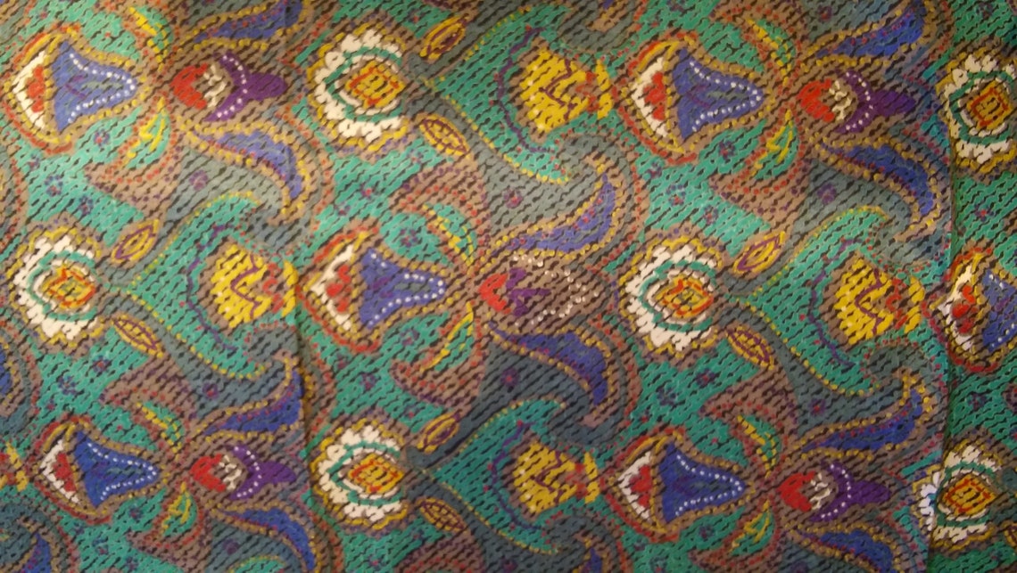 Beautiful Vintage Jim Thompson Thai Silk Fabric Etsy