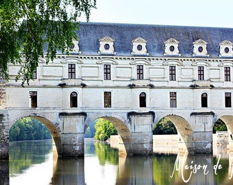 Chateau de Chenonceau brug - afdrukbare Instant Digitale Download - kunst aan de muur