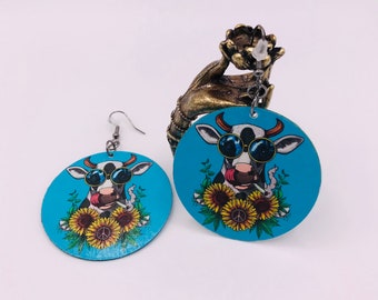 Cow Dangle Earrings